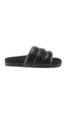 We've mastered the most ultra puffy sandals! The Puffy sliders are beautifully made in an exceptional vegan leather. The vegan leather and thick, dense foam are married by hand to create the dramatic high-volume structure of the Puffy. It’s finished off with a neoprene lining a to give you smooth, snug comfort and a cool, sporty look. ROAM uses a custom molded footbed which provide both tremendous comfort and support. They are wrapped in sleek black neoprene, for breathability and moisture wicki Puffy Sandals, Fleece Skirt, Leather Flip Flops, Sporty Look, Post Workout, Sliders, Slip On Sandal, Vegan Leather, Sandals