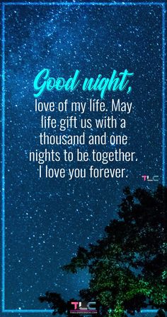 Good night, love of my life. May life gift us with a thousand and one nights to be together. I love you forever.
The night is a time to rest and have a peaceful good night's sleep. Send your husband or boyfriend some romantic good night message for him to wish him a rejuvenating good night rest and to let him know that you're thinking of him. Also, discover more good night message for him and especially those sweet romantic good night message for him to make him go crazy over you. A Thousand And One Nights, Good Night Lover, Good Night Babe, Good Night For Him, Good Night Message, Good Night Text Messages, Message For Him, Romantic Good Night Messages, Sweet Dreams My Love