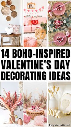 14 Boho-Inspired Valentine's Day Decorating Ideas Valentine Boho Decor, High End Valentines Decor, Mid Century Modern Valentines Decor, Diy Valentine Home Decor Ideas, Muted Valentines Decor, Tasteful Valentine Decor, Valentines Decor Living Room, Whimsical Valentines Decor