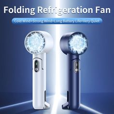 two different types of electric toothbrushes with the words folding refigeration fan