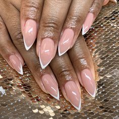 Nursing Nails, Almond Nails Black Women, Short Coffin Nails Designs, Stiletto Nails Short, Gold Glitter Nails, Nude Nail Designs, Classy Acrylic Nails