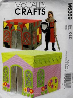 an image of a paper doll house made to look like it has a knight on top