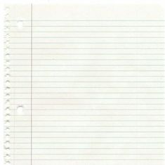 a piece of lined paper with holes in the middle and two lines on each side