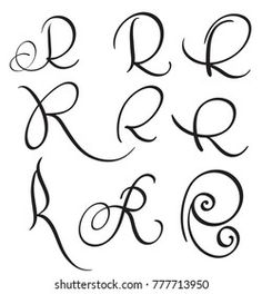 the letters are drawn with black ink and have swirly lines on them, as well as