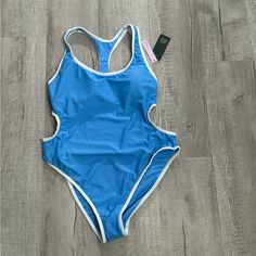 Questions? Leave A Comment Below! Brand New Women’s Blue Swim Suit. Swimsuit Women, 1 Piece Swimsuit, High Leg, Wild Fable, Swim Suit, New Woman, Women Swimsuits, Womens Swim, 1 Piece