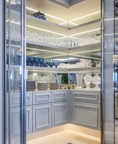 a kitchen filled with lots of counter top space