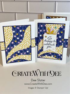 two greeting cards with the words, createwithide