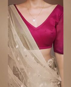 V Neck Front Blouse Indian, Blouse Neck Designs V Neck, Front V Neck Saree Blouse Full Sleeve, Deep Nack Design Blouse, Deep V Saree Blouse, Satin Blouse Back Neck Designs, V Neck Blouses For Saree, Front Deep Neck Blouse Designs For Saree, Simple Blouse Designs For Saree Silk Back Neck