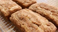 some food that is sitting on a wire rack with the words, snickkeddoodle bread