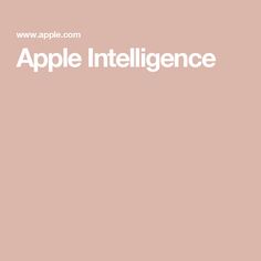 an apple logo with the words apple intelilince in white on a pink background