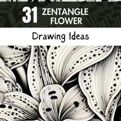 an image of some flowers with the title'drawing ideas'in black and white