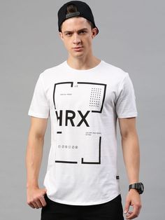 Buy HERE&NOW Men White Printed T Shirt - Tshirts for Men 2365757 | Myntra Athleisure Men, White Tshirt Men, Mens Tshirts Fashion, Tech T Shirts, Types Of T Shirts, Weird Shirts, Outfits Summer