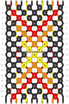 an image of a pattern that looks like hexagonals with different colors and shapes