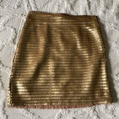 H&M Brand New Gold Sequin Mini Skirt. It’s A Size 4, Fully Lined. This Skirt Runs Small, If You’re Familiar With H&M Sizes This Skirt Feels More Like A Size 2. It’s Beautiful Dress It Or Down. Fitted Gold Skirt For Spring, Fitted Gold Mini Skirt For Spring, H&m Party Skirt For Spring, H&m Skirt For Spring Party, Fitted Gold Mini Skirt, Gold Lined Pencil Skirt, Fitted Gold Mini Skirt With Lining, Gold Fitted Mini Skirt, H&m Party Skirt With Lining