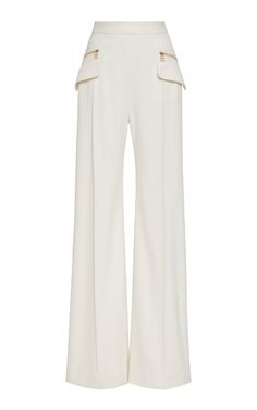 Crepe Pants, Slim Fit Joggers, Designer Pants, Brandon Maxwell, Pants Women Fashion, Fashion Bottoms, White Trousers, Looks Chic, Pants Design