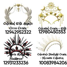 four different logos with the names and numbers for various businesses, including jewelry storefronts