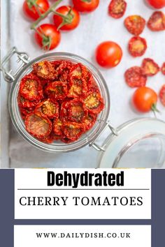 Dehydrated Cherry Tomatoes Dehydrated Cherry Tomatoes, Dehydrate Tomatoes, Herb Salt Recipe, Slow Cooker Bolognese, Homemade Veggie Burgers, Prevent Food Waste, Dried Vegetables