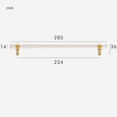 an image of a white and gold bathroom light fixture with the measurements for each section