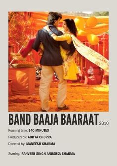 the poster for band baaa baaraat is shown in front of a man and woman