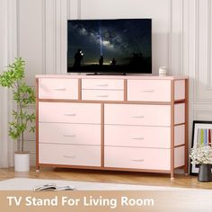 a tv stand for living room with drawers