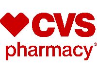 the logo for cvs pharmacy, which is red and white with a heart on it