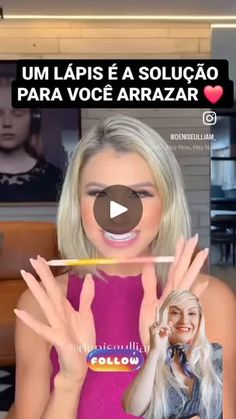 14K views · 28K reactions | Arraze no penteado usando apenas um lápis ❤️ Eu simplesmente amei, o cabelo curto ficou perfeito ❤️ 

Gostou da dica?  Diz aqui nos comentários 😍 E já Compartilha com as amigas fofas 😍 

APROVEITA E JÁ SEGUE @ludicasteche PARA MUITO MAIS DICAS ❤️ 😀 ❤️ #dicas #dicadodia #dica #utilidades #ideias #truques #ideiascriativas #curiosidades #curiosidade #dicasdecasa #ideia #utilidade #truque #dicasdemoda #dicasdebeleza #dicasuteis #dicasdecabelo #dicasdecabelos 

Créditos e Agradecimento a Maravilhosa @deniseulliam_ | Lu Ferreira | Dicas Hair Styling, Selena Gomez, Beauty Health, Hair Ideas, Hair Cuts, Pasta, Health, Hair Styles, Hair