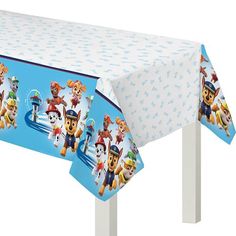 the paw patrol table cover is shown