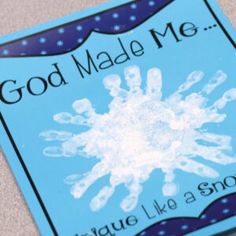 a sticker that says, god made me you're like a snowflake