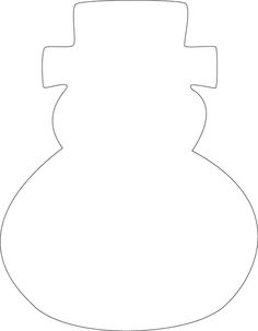 the outline of a snowman is shown in black and white