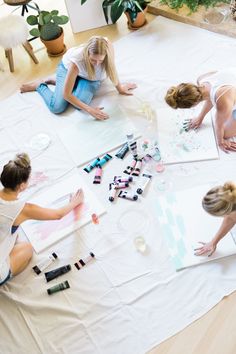 How To Host A Girls Night In Painting Party — A Fabulous Fete Girl Time Ideas, Paint And Sip Ideas, Girls Night Crafts, Hosting Occasions, Girls Night In, Girls Night Party, Bonding Activities, Painting Party, Personal Celebration