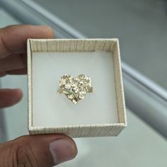 10kt Real Gold Nugget Heart Ring For Women Size 8.5 Weight 2.05 Gm Heart Size 18.4*16.5 Mm Please Check The Picture Carefully To Understand The Size Of The Ring 100% Authentic Gold Not A Gold Plated Or A Not A Gold Filled Never Change Color Or Never Fade Never Tarnish Comes In A Gift Box Authentic Gold, Gold Nugget, Never Fade, Never Change, Gold Heart, Ring For Women, Heart Of Gold, Womens Jewelry Rings, Real Gold