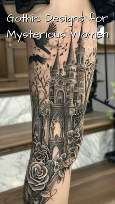 Dive into the world of Gothic tattoos with designs that evoke mystery and allure. These tattoos are perfect for those who appreciate dark, intricate art. Discover how Gothic elements can enhance your personal style. Gothic Castle Tattoo, Gothic Cathedral Tattoo, Dark Mark Tattoo, Misfits Tattoo, Cathedral Tattoo, Dark Mark Tattoos, Gothic Tattoos, Castle Tattoo, Gothic Elements