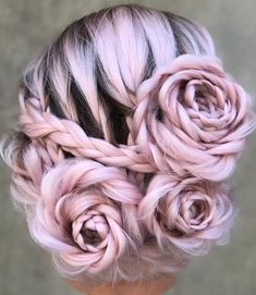 5 Quick and Gorgeous Bun Styles for Busy Mornings Braided Rose Hairstyle, Rose Braid, Super Hair, Awesome Hair, Wedding Hairstyles Updo, Rose Hair, Beautiful Hairstyles, Braided Updo, Cool Hair