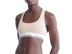 Calvin Klein Underwear Modern Cotton Naturals Unlined Bralette - Women's Lingerie : Cedar : Find the coverage and support you crave in the Calvin Klein Modern Cotton Naturals Unlined Bralette. Pull-on style. Racerback silhouette. Unlined cups for a natural look and lightweight, breathable feel. Soft, flexible logo band retains shape wear after wear. 53% cotton, 35% lyocell, 7% elastane, 5% spandex. Machine washable. Imported. Measurements: Length: 11 in Product measurements were taken using size Natural Color Palette, Calvin Klein Sports Bra, Calvin Klein Store, Best Sports Bras, Comfy Bra, Nature Color Palette, Bra Size Charts, Shape Wear, Lounge Lingerie