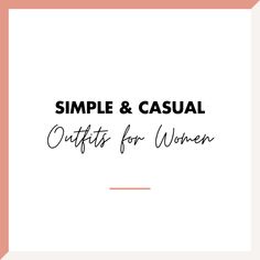 Find inspiration for simple and casual outfits for women that are effortlessly stylish. Whether you're dressing for a laid-back weekend, a photography shoot, or looking for everyday essentials, this board is full of outfit ideas that combine comfort with chic, modern fashion. Perfect for those who appreciate easy, go-to styles that still make a statement. Casual Outfits For Women, Simple Casual Outfits, Photography Shoot, Outfits For Women, Everyday Essentials, Modern Fashion, Everyday Essentials Products, Outfit Ideas, Casual Outfits