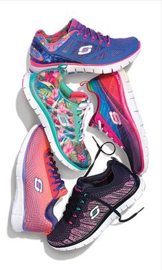 Colorful Comfort: Shop new styles for Spring with Skechers Memory Foam Most Comfortable Sneakers, Shoes Fashion Photography, Sketchers Shoes, Shoes Skechers, Skechers Memory Foam, Best Running Shoes, Skechers Shoes, Sport Wear, Work Shoes