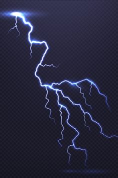 a set of lightning effects on a dark background with flashes and glares in the sky