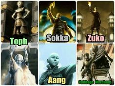 four different avatars with the names of them in each one's own language