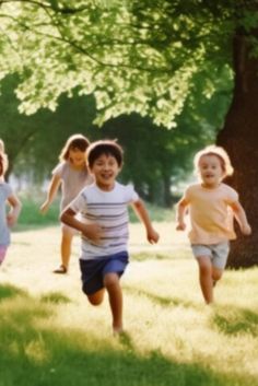 Witness the boundless joy of childhood on full display! Immerse yourself in the heartwarming image of a group of children running freely across a vibrant field. Let their laughter and energy ignite your spirit as they embrace the simple pleasures of life and the beauty of friendship. #ChildhoodAdventures #RunningFree #JoyfulMoments #PlayfulSpirits #YouthfulEnergy #FriendshipBonds #NatureExplorers People In Park, Child Reference, Reference Study, Beauty Of Friendship, Kids Exercise, Mindful Activities, Children Running, Kids Fitness, Kids Running