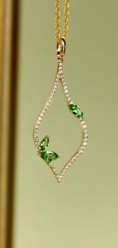 Green Garnet and Diamond Necklace Unique Green Aesthetic Jewelry Elegant Oval Tsavorite Jewelry, Elegant Multi-stone Diamond Necklace Gift, Yellow Gold Marquise Multi-stone Jewelry, Elegant Multi-stone May Birthstone Jewelry, Elegant Multi-stone Jewelry For May Birthstone, Exquisite Marquise Yellow Gold Jewelry, Elegant Multi-stone Pear-shaped Jewelry, Elegant Rose Cut Diamond Jewelry For May Birthstone, Green Aesthetic Jewelry