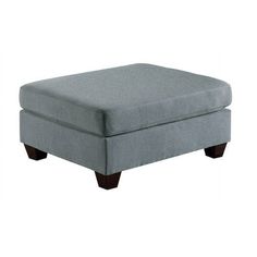 the footstool is upholstered and ready to be used as an ottoman