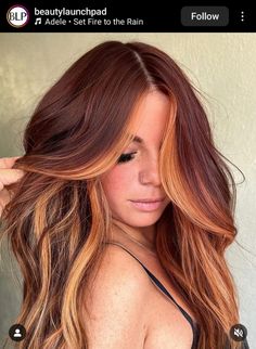 Red Hair With Highlights, Rambut Brunette, Red Blonde Hair, Strawberry Blonde Hair Color, Hair Adviser, Hair Color Auburn, Hair Color And Cut, Auburn Hair