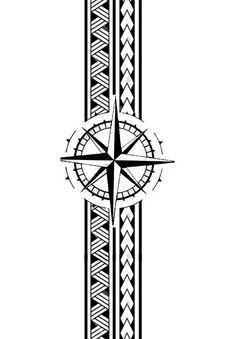 a black and white drawing of a compass on the side of a tall tower structure