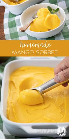 this homemade mango sorbet is the perfect dessert for summer