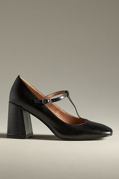 Patent leather upper Leather insole Plastic heel Rubber sole Buckle styling Imported | Edda Heels by Bibi Lou in Grey, Women's, Size: 38, Leather/Plastic/Rubber at Anthropologie Plastic Heels, Shoe Wishlist, Chic Shoes, Black Suede Heels, Kitten Heel Pumps, Shoes Heels Wedges, Buckle Shoes, Silver Heels, Heels & Wedges