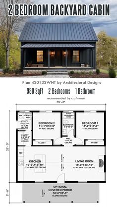 two bedroom backyard cabin with loft plans and floorplans for 2 bedroom house plans