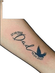 a tattoo on the arm that says love and an eagle with a ribbon around it