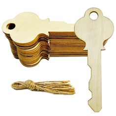 a bunch of wooden keys sitting on top of each other