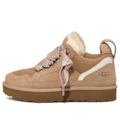 (WMNS) UGG Lowmel 'Sand' 1144032-SAN Ugg Neumel, Adidas Models, Shoe Crafts, Sneakers Looks, Limited Edition Sneakers, Dream Shoes, Womens Uggs, Soft Suede, Ugg Shoes