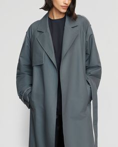 It's all in the details with this fresh take on the trench coat. With subtle contrast trim detailing and an adjustable tie-waist, Rhea is an essential layering piece on cool days. See below for our general Size Guide and available measurements Made of 100% cotton Machine wash cold and lay flat to dry Modern Spring Workwear Raincoat, Slate Grey, Contrast Trim, Layering Pieces, The Details, Lay Flat, Size Guide, Trench Coat, Layering